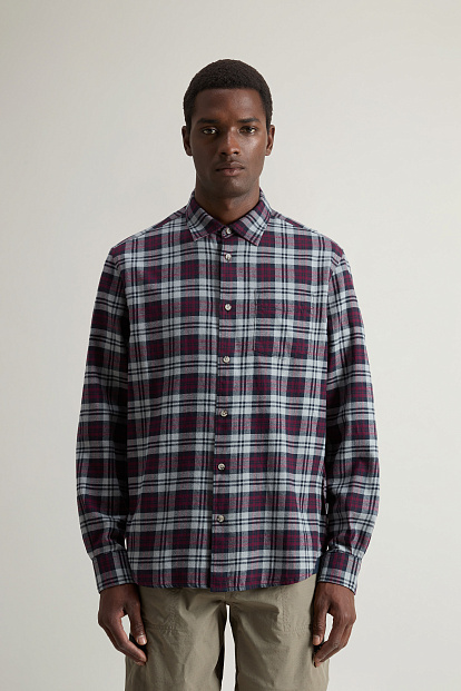 Рубашка Woolrich Light Flannel Shirt СЕРАЯ КЛЕТКА Рубашка Woolrich Light Flannel Shirt СЕРАЯ КЛЕТКА