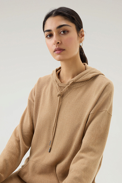 Джемпер С Капюшоном Woolrich Cashmere Blend Hoodie КОРИЧНЕВО-БЕЖЕВЫЙ Джемпер С Капюшоном Woolrich Cashmere Blend Hoodie КОРИЧНЕВО-БЕЖЕВЫЙ