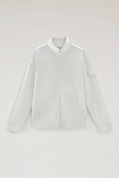 Толстовка На Молнии Woolrich Extra Light Full-Zip Track СЛОНОВАЯ КОСТЬ Толстовка На Молнии Woolrich Extra Light Full-Zip Track СЛОНОВАЯ КОСТЬ