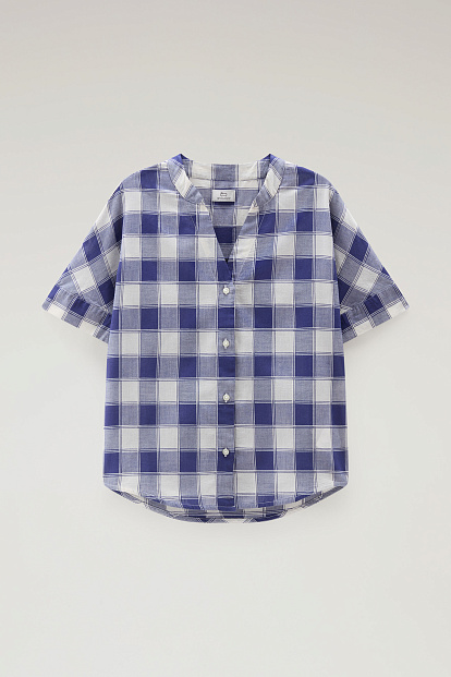 Рубашка Woolrich Check Voile Shirt СИНЯЯ КЛЕТКА БАФФАЛО Рубашка Woolrich Check Voile Shirt СИНЯЯ КЛЕТКА БАФФАЛО