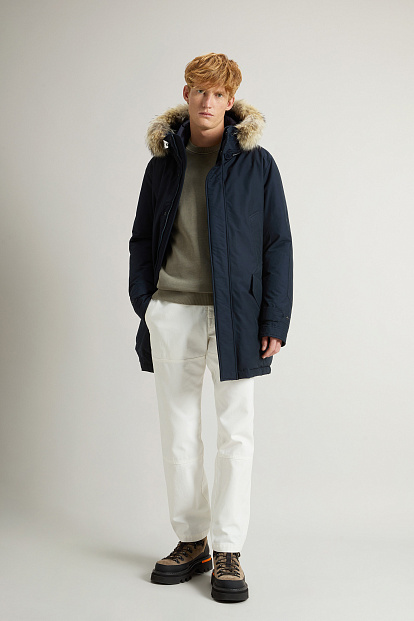 ПАРКА WOOLRICH POLAR HIGH COLLAR FUR PARKA СИНИЙ ПАРКА WOOLRICH POLAR HIGH COLLAR FUR PARKA СИНИЙ