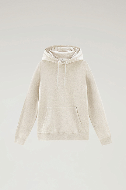 Толстовка Woolrich Logo Script Hoodie СЛОНОВАЯ КОСТЬ Толстовка Woolrich Logo Script Hoodie СЛОНОВАЯ КОСТЬ