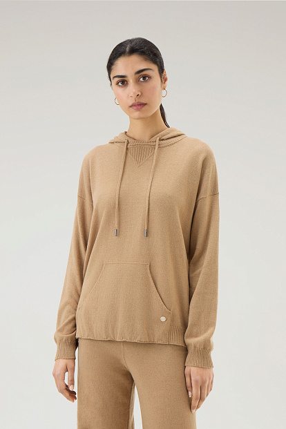 Джемпер С Капюшоном Woolrich Cashmere Blend Hoodie КОРИЧНЕВО-БЕЖЕВЫЙ Джемпер С Капюшоном Woolrich Cashmere Blend Hoodie КОРИЧНЕВО-БЕЖЕВЫЙ