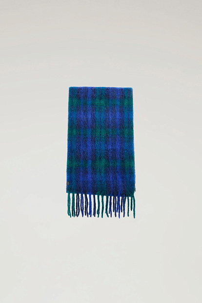 Шарф Woolrich Wool Check Scarf СИНЯЯ КЛЕТКА Шарф Woolrich Wool Check Scarf СИНЯЯ КЛЕТКА