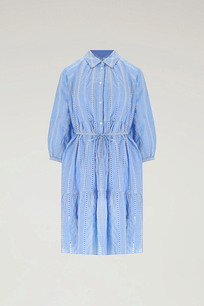 Платье Woolrich Broderie Anglaise Over Dress ГОЛУБОЙ Платье Woolrich Broderie Anglaise Over Dress ГОЛУБОЙ