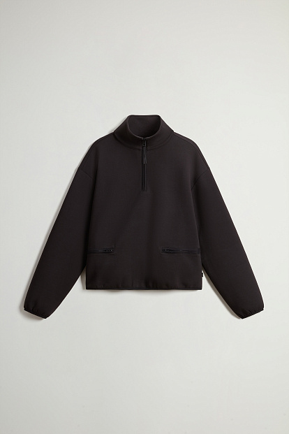 Толстовка Woolrich Interlock Fleece Half Zip ЧЕРНЫЙ Толстовка Woolrich Interlock Fleece Half Zip ЧЕРНЫЙ