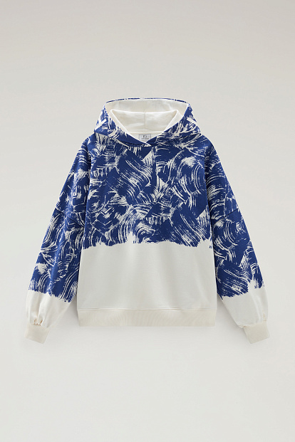 Толстовка Woolrich Printed Hoodie ПРИНТ ВОЛНА Толстовка Woolrich Printed Hoodie ПРИНТ ВОЛНА