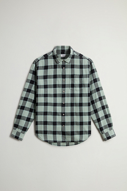 Рубашка Woolrich Light Flannel Shirt ШАЛФЕЙНО-ЗЕЛЕНЫЙ В КЛЕТКУ Рубашка Woolrich Light Flannel Shirt ШАЛФЕЙНО-ЗЕЛЕНЫЙ В КЛЕТКУ