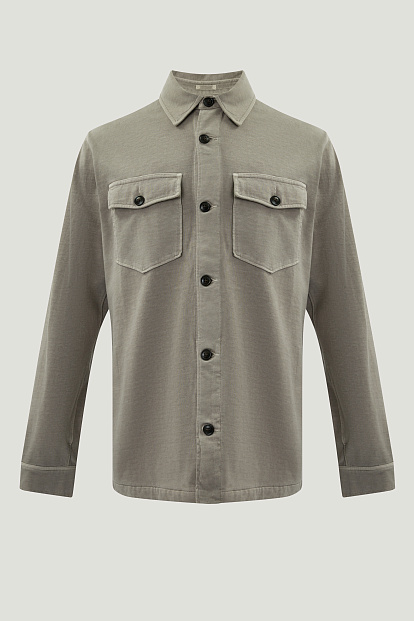 Куртка-рубашка JERSEY OVERSHIRT СЕРО-БЕЖЕВЫЙ Куртка-рубашка JERSEY OVERSHIRT СЕРО-БЕЖЕВЫЙ