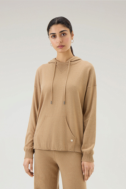 Джемпер С Капюшоном Woolrich Cashmere Blend Hoodie КОРИЧНЕВО-БЕЖЕВЫЙ Джемпер С Капюшоном Woolrich Cashmere Blend Hoodie КОРИЧНЕВО-БЕЖЕВЫЙ