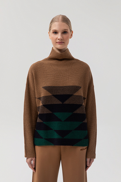 Джемпер Woolrich Geometric Turtleneck ТЕМНО-БЕЖЕВЫЙ Джемпер Woolrich Geometric Turtleneck ТЕМНО-БЕЖЕВЫЙ