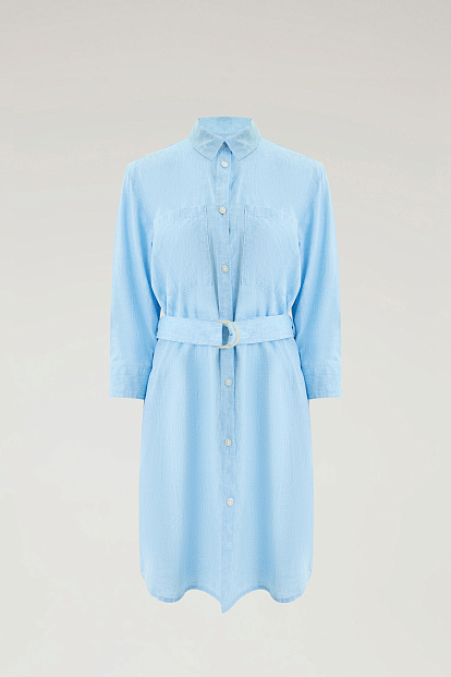 Платье Woolrich Cotton Linen Dress ГОЛУБОЙ Платье Woolrich Cotton Linen Dress ГОЛУБОЙ
