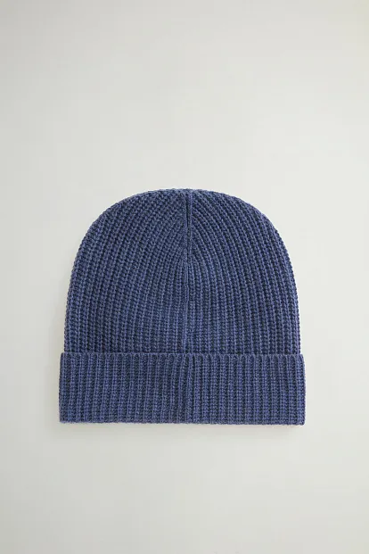 Шапка Woolrich Knitted Ribbed Beanie СИНЕ-ГОЛУБОЙ Шапка Woolrich Knitted Ribbed Beanie СИНЕ-ГОЛУБОЙ