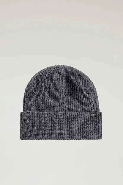 Шапка Woolrich Knitted Ribbed Beanie МАТОВЫЙ СЕРЫЙ Шапка Woolrich Knitted Ribbed Beanie МАТОВЫЙ СЕРЫЙ