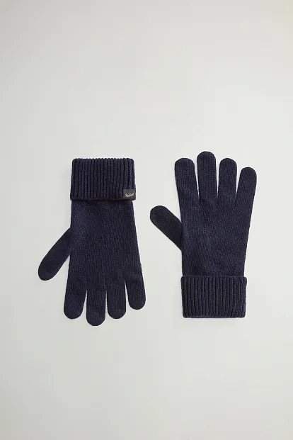 Перчатки Woolrich Knitted Gloves СИНИЙ Перчатки Woolrich Knitted Gloves СИНИЙ
